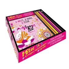 Voyages zen : Coffret comprenant 1 bolc + 4 crayons aquarellables + 1 feutre