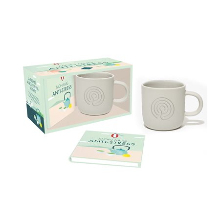 Mon mug anti-stress : 1 mug de méditation fait-main en céramique unique + 1 livre de méditations