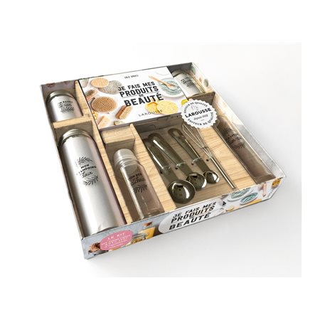 Je fais mes produits de beauté : Coffret : 1 livre de recettes + 1 mini-fouet + 3 facons + 1 roll-on