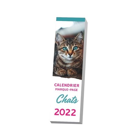 Chats 2022 : Calendrier marque-page