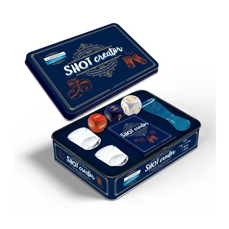 Shot creator : Coffret : 1 dé alcools forts + 1 dés liqueurs + 1 dé soft-drinks : Pour inventer des