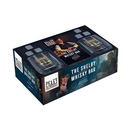 Peaky Blinders : Coffret comprenant 1 livret de 20 recettes + 6 pierres à whisky + 2 verres à whisky