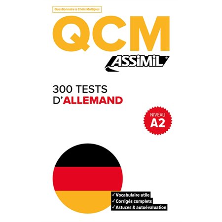 QCM : 300 tests d''allemand, niveau A2