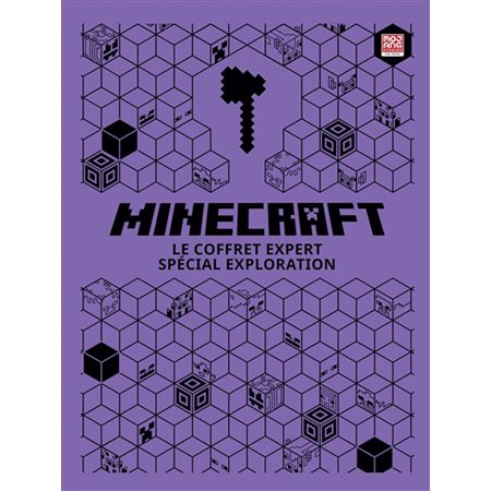 Minecraft : Coffret comprenant 1 mini-livre sur la construction de bases, 1 livre-quiz exploration, 1 mini cherche & trouve, 1 accroche-porte & 1 poster