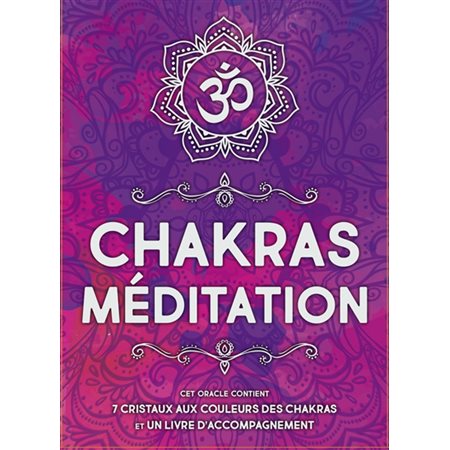 Coffret : Chakras méditation : 7 cristaux aux couleurs des chakras et 1 livre d'accompagnement