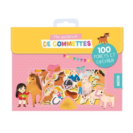 Ma pochette de gommettes : 100 poneys et chevaux