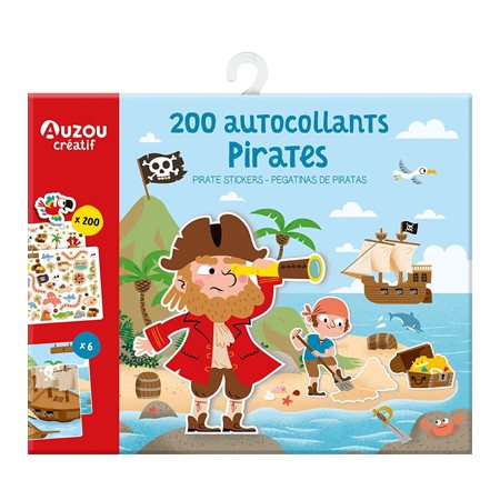 Pirates : 200 autocollants : Pirate stickers : Pegatinas de piratas