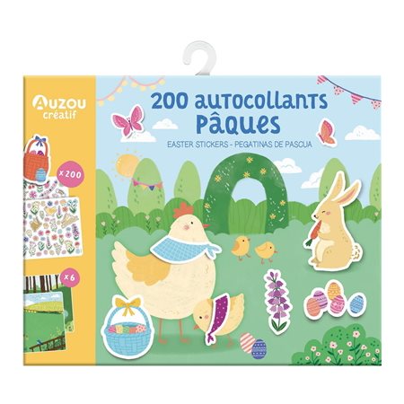 200 autocollants Pâques : 3 + : 200 Easter stickers : 200 pegatinas de Pascua
