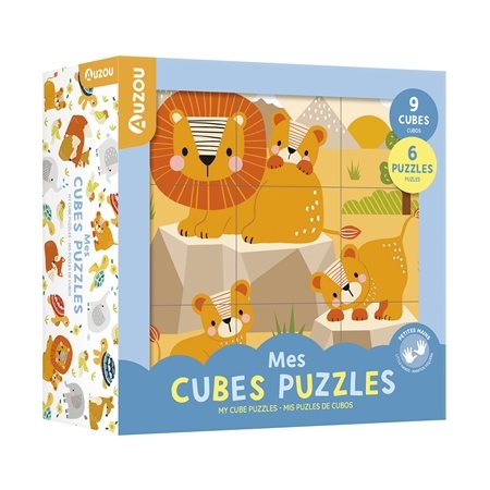 Mes cubes puzzles : Mes cubes à reconstituer : 2+ : 6 magnifiques puzzles parents-bébés