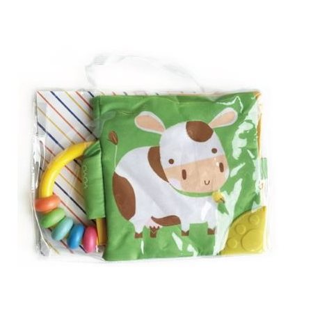 Mon tout-doux livre-hochet : Vache : Myn knuffelboek met rammelaar