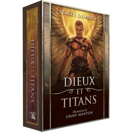 Cartes : Dieux et titans : Coffret comprenant 35 cartes; 1 livre de 64 pages + 1 sac satiné pour protéger vos cartes