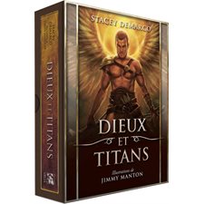 Cartes : Dieux et titans : Coffret comprenant 35 cartes; 1 livre de 64 pages + 1 sac satiné pour protéger vos cartes