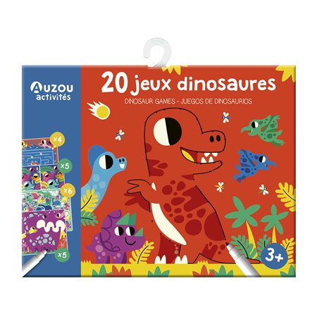 20 jeux dinosaures : 20 dinosaur games : 20 juegos de dinosaurios : Auzou activités