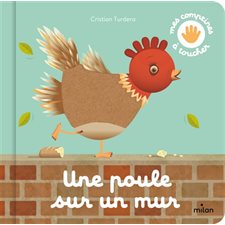 Une poule sur un mur