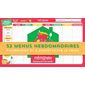 Block de 52 menus hebdomadaires à compléter et à aimanter sur le frigo : Menus de la semaine à compléter