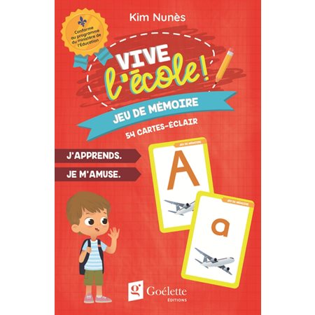 Cartes vive l'école ! : Jeu de mémoire : 54 cartes-éclair