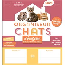 Organiseur chats : 2023 : 16 mois : De septembre 2022 à décembre 2023
