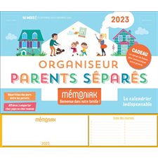 Organiseur parents séparés : 2023 : 16 mois : De septembre 2022 à décembre 2023