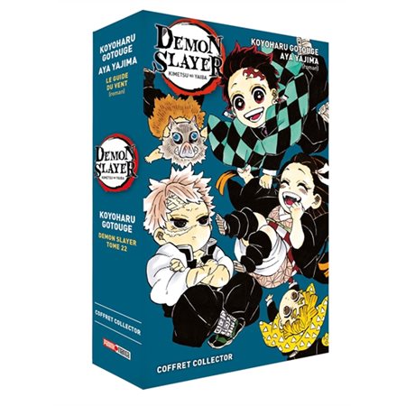 Coffret Demon slayer : T.22 de la série  + roman T.03 : Le guide du vent : Manga : ADO