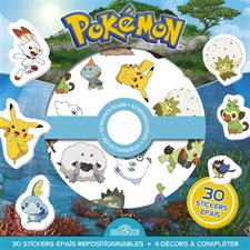 Pokémon : 30 stickers épais repositionnables, 4 décors à compléter