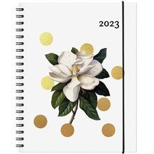 Agenda 2023 : Garbo magnolia : 1 semaine  /  2 pages : De janvier à décembre 2023