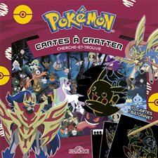 Pokémon : Cartes à gratter : Cherche-et-trouve : 10 cartes + 1 bâtonnet