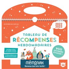 Tableau de récompenses hebdomadaires Mémoniak 2022-2023 : De septembre 2022 à août 2023 : 900 stickers étoiles !