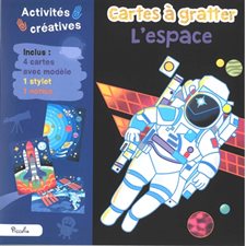 L'espace : Cartes à gratter : 4 cartes avec modèle + 1 stylet + 1 notice