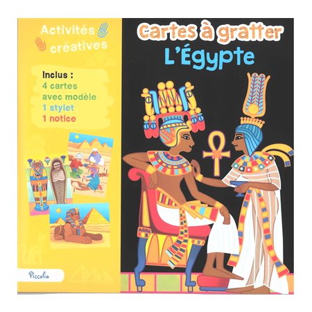 L'Egypte : Cartes à gratter : 4 cartes avec modèle + 1 stylet + 1 notice