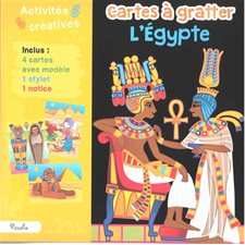 L'Egypte : Cartes à gratter : 4 cartes avec modèle + 1 stylet + 1 notice