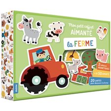 La ferme : Mon petit coffret aimanté : 2 tableaux magnétiques + 50 aimants + 20 cartes pour découvrir la ferme