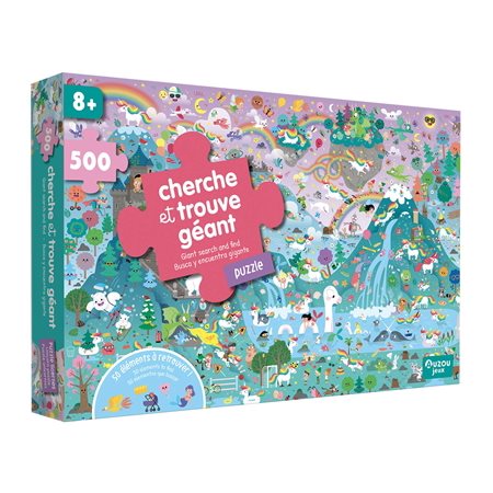 Cherche et trouve géant : Puzzle : Giant search and find : Busca y encuentra gigante : 8 + : 500 pièces