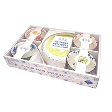 Coffret : Soupes & veloutés faits maison : 4 bols en porcelaine + 1 livre de 11 recettes de souples et veloutés