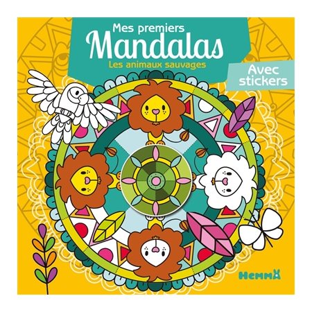 Les animaux sauvages : Mes premiers mandalas avec stickers