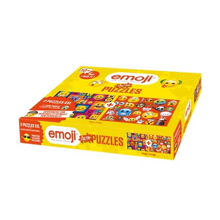 Coffret : Puzzles : Les Emoji façon puzzles : 2 puzzles XXL de 500 pièces + 1 grand poster recto verso pour modèles + 1 livret d'information rigolotes