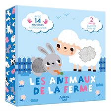 Les animaux de la ferme : 2 livres dans ce coffret : Avec 14 matières à découvrir