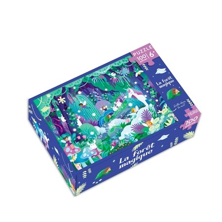 Puzzle phosphorescent : La forêt magique : 100 pièces : 6 ans et +