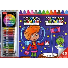 Trousse Géante : Atelier d'aventure (Espace) : Coloriage par numéro