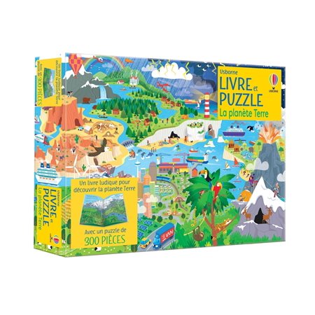 La planète Terre : Livre et puzzle : Puzzle de 300 pièces : 36 mois et plus