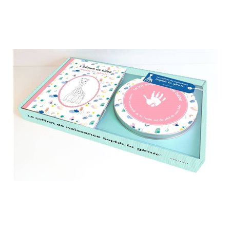 Le coffret de naissance Sophie la girafe : 1 album de bébé + 1 kit de moulage