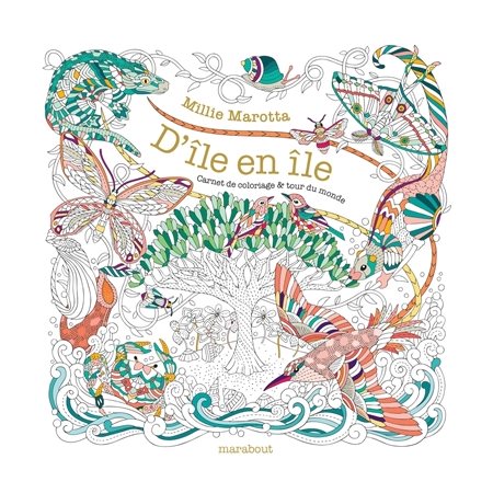 D'île en île : Carnet de coloriage & tour du monde