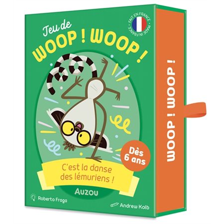 Jeu de woop ! Woop ! : C'est la danse des lémuriens ! : Dès 6 ans, 10 minutes, 2 à 5 jouerus, 37 cartes