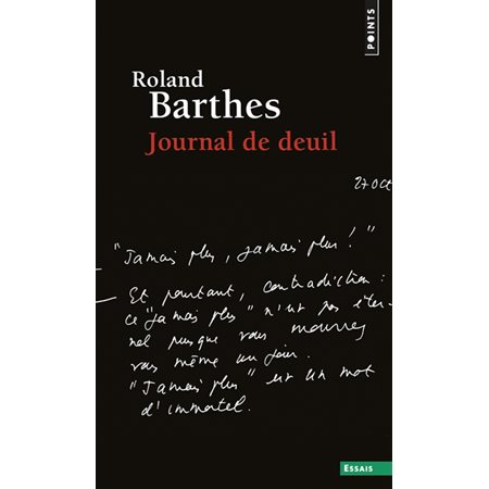 Journal de deuil : 26 octobre 1977-15 septembre 1979