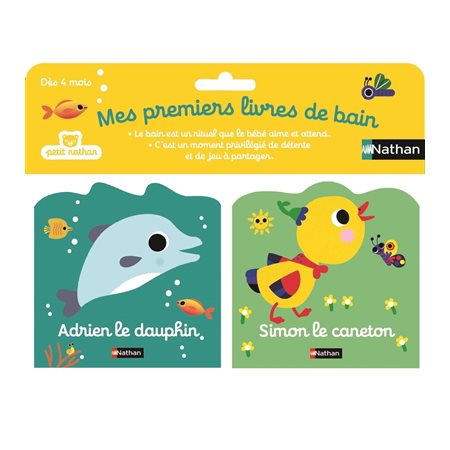 Mes premiers livres de bain : Adrien le dauphin & Simon le caneton