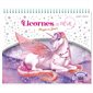 Magie des fleurs : Carnet créatif : Licornes de rêve : 500 stickers