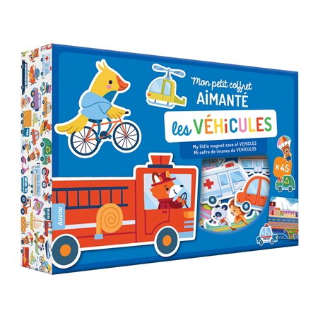 Les véhicules : Mon petit coffret aimanté : 3+