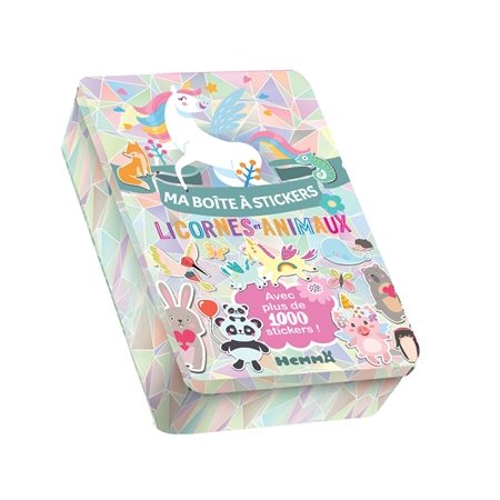 Licornes et animaux : Ma boîte à stickers : Plus de 1 000 stickers pour voir la vie en couleurs !