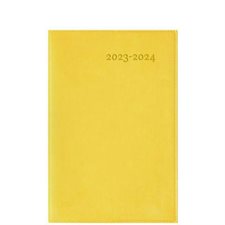 Agenda 2023-24 : Gama jaune annuel : 1 semaine  /  2 pages : D'août 2023 à juillet 2024 : Couverture souple