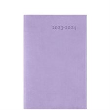 Agenda 2023-24 : Gama lilas annuel : 1 semaine  /  2 pages : D'août 2023 à juillet 2024 : Couverture souple