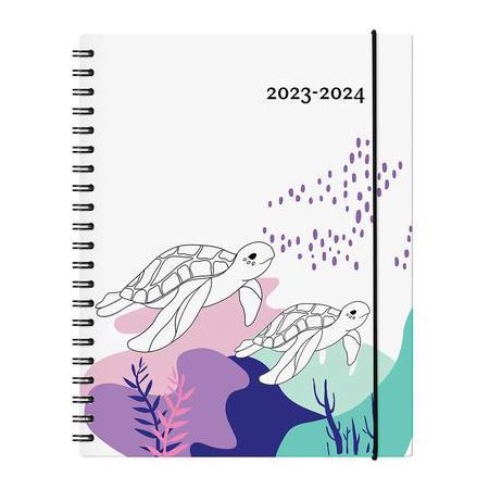 Agenda 2023-24 : Garbo moineaux annuel : 1 semaine  /  2 pages : D'août 2023 à juillet 2024 : Couverture rigide et anneaux